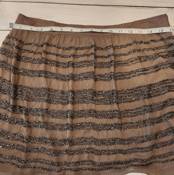 Club Monoco Silk Beaded Mini Skirt Size 8 - Picture 5 of 10